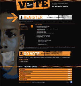 Vote Be Heard Web Page modified all